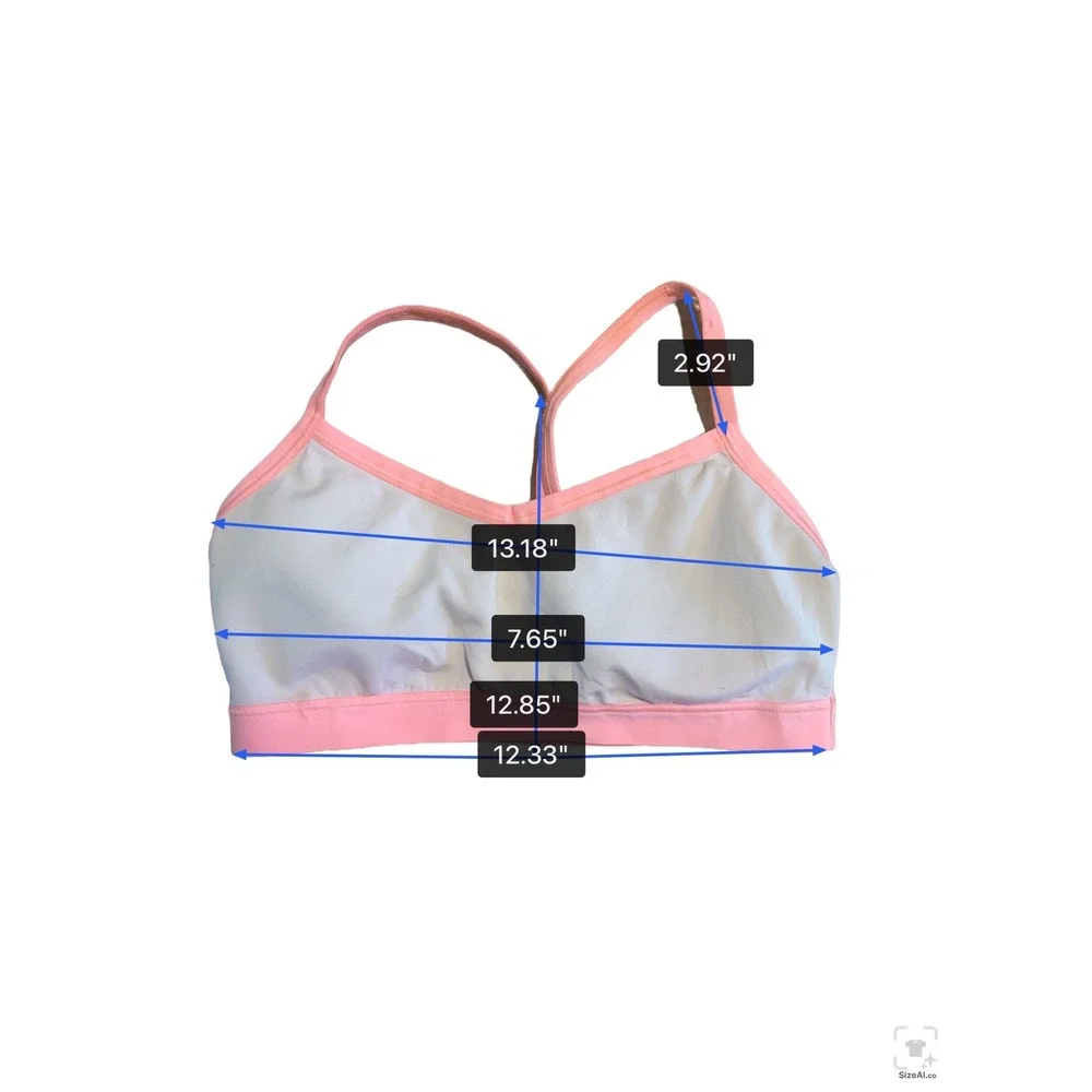 Aerie‎ Chill Play Move Sports Bra Gray Coral Pink Racerback Mesh Back Medium